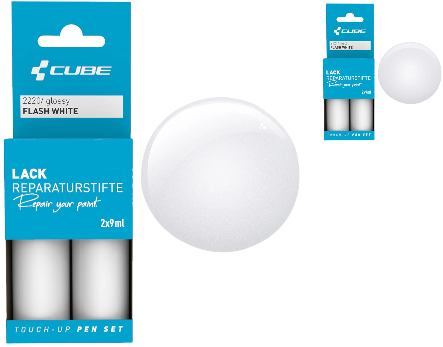 Cube Lackreparaturstift Set FLASH WHITE 1 Cube Lackreparaturstift Set FLASH WHITE