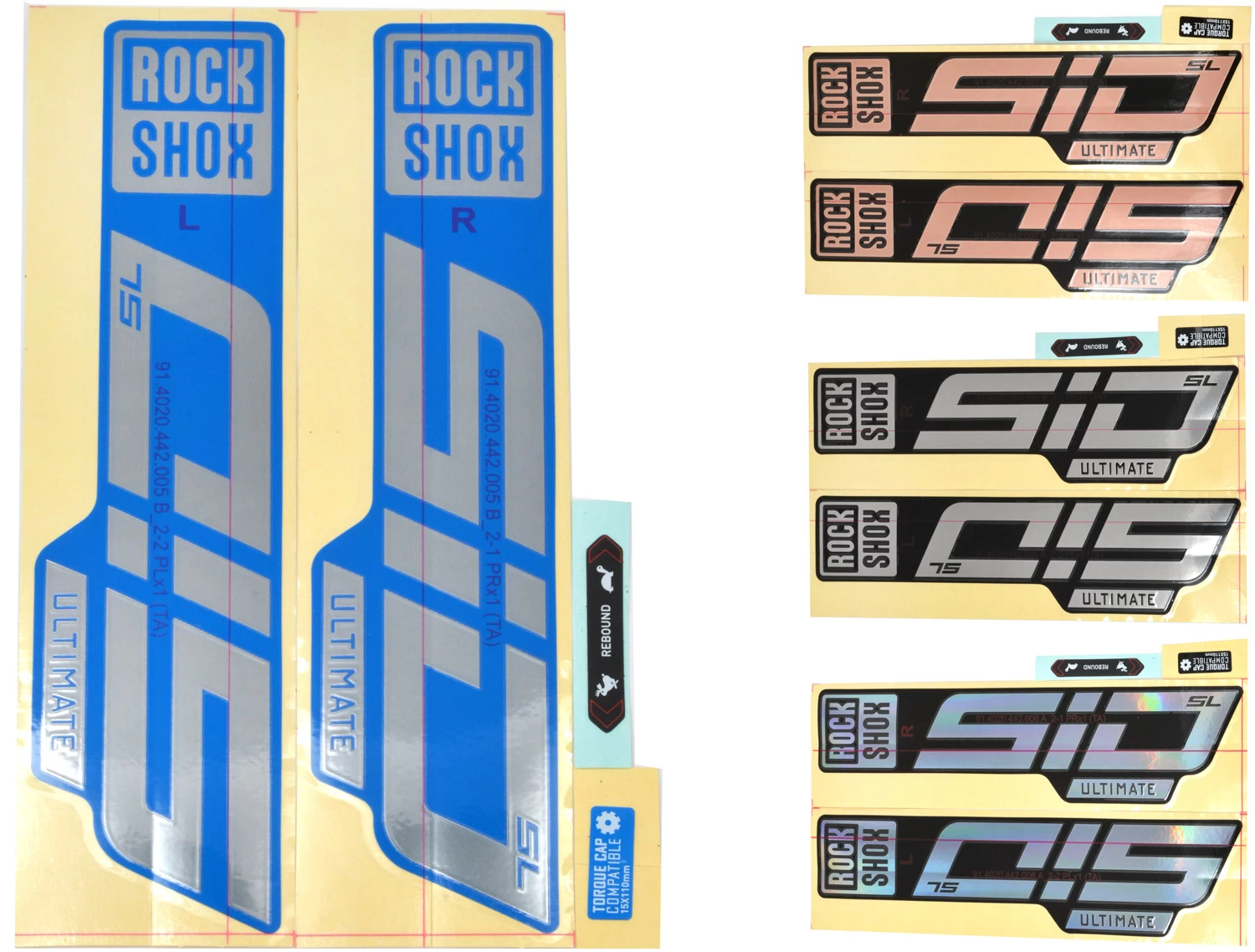 ROCKSHOX SID SL Ultimate Aufkleber-Set 1 ROCKSHOX SID SL Ultimate Aufkleber-Set